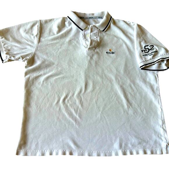 VTG Rolex Polo Shirt Mens L Rare Golf TP 52 Global Championship 2006 Retro Y2K - Picture 3 of 14